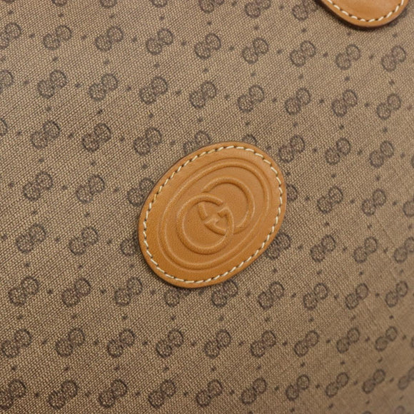 GUCCI Micro GG Supreme Handtasche PVC Beige Gold 002 104 0033 Auth gh2038