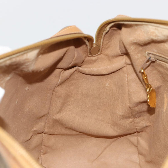 GUCCI Micro GG Supreme Handtasche PVC Beige Gold 002 104 0033 Auth gh2038