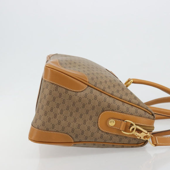 GUCCI Micro GG Supreme Handtasche PVC Beige Gold 002 104 0033 Auth gh2038
