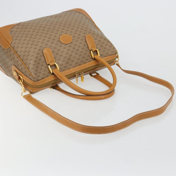 GUCCI Micro GG Supreme Handtasche PVC Beige Gold 002 104 0033 Auth gh2038