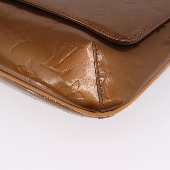 LOUIS VUITTON Monogram Vernis Thompson Street Bag Bronze M91124 LV Auth gh2039