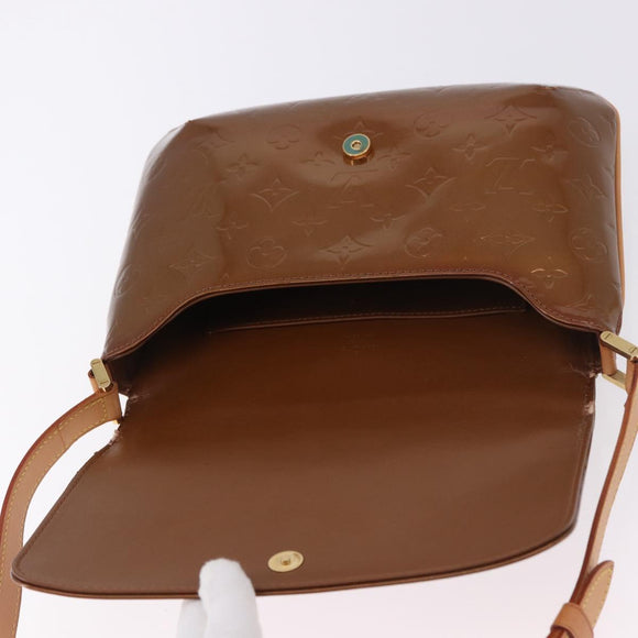 LOUIS VUITTON Monogram Vernis Thompson Street Bag Bronze M91124 LV Auth gh2039