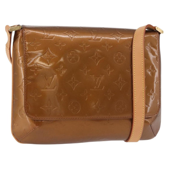 LOUIS VUITTON Monogram Vernis Thompson Street Bag Bronze M91124 LV Auth gh2039