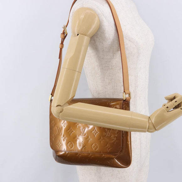 LOUIS VUITTON Monogram Vernis Thompson Street Tas Brons M91124 LV Auth gh2039