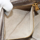 PRADA Chain Shoulder Bag Leather Gray Gold Auth gh2040SAV-23