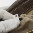 PRADA Chain Shoulder Bag Leather Gray Gold Auth gh2040SAV-12