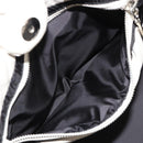 PRADA Canapa MM Hand Bag Leather White Silver Auth gh2041-23