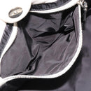 PRADA Canapa MM Hand Bag Leather White Silver Auth gh2041-24