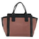 Chloe Alice Hand Bag Leather Pink Gold Auth gh2042-3