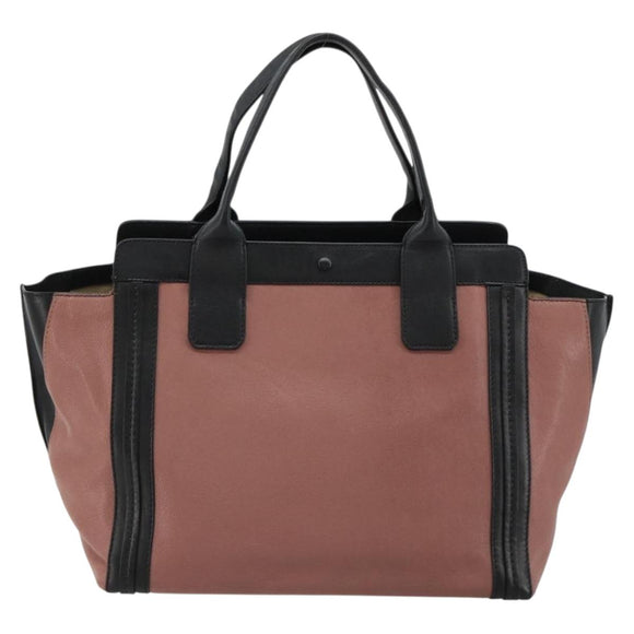 Chloe Alice Hand Bag Leather Pink Gold Auth gh2042