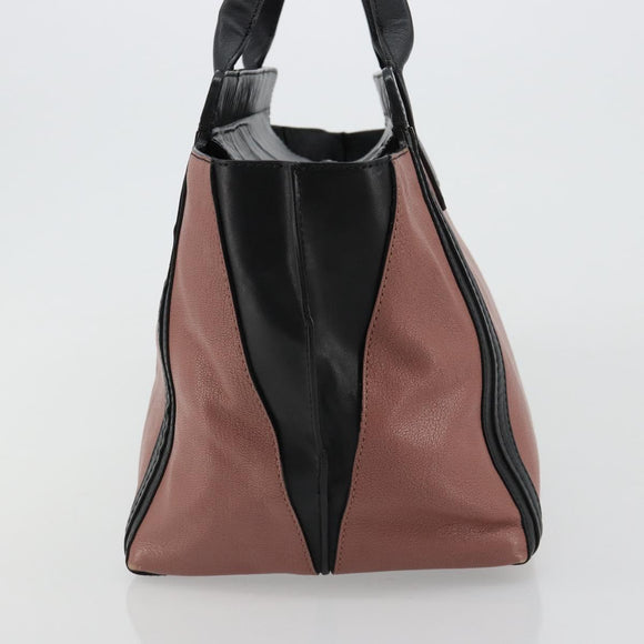 Chloe Alice Hand Bag Leather Pink Gold Auth gh2042