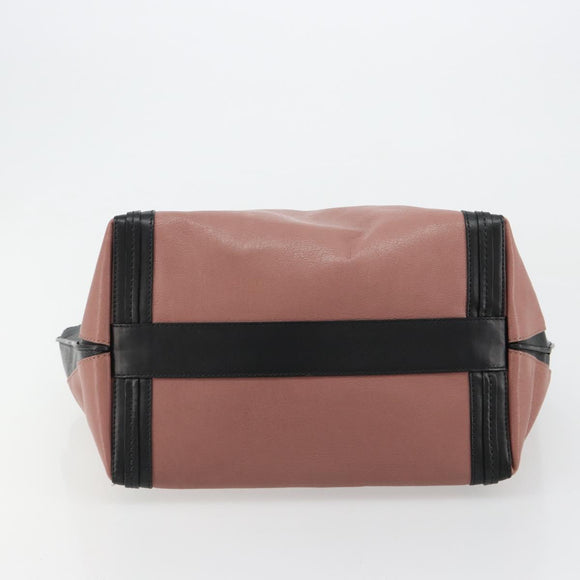 Chloe Alice Hand Bag Leather Pink Gold Auth gh2042