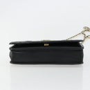 CHANEL Matelasse Ketting Schoudertas Lamsleer Zwart Goud CC Auth gh2043-5