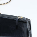 CHANEL Matelasse Ketting Schoudertas Lamsleer Zwart Goud CC Auth gh2043-24