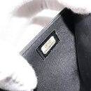 CHANEL Matelasse Ketting Schoudertas Lamsleer Zwart Goud CC Auth gh2043-12