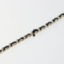 CHANEL Matelasse Ketting Schoudertas Lamsleer Zwart Goud CC Auth gh2043-8