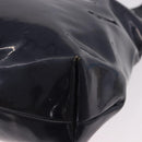 CELINE Circle Shoulder Bag Vinyl Navy Auth gh2044-11