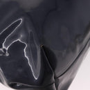 CELINE Circle Shoulder Bag Vinyl Navy Auth gh2044-12