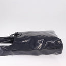 CELINE Circle Shoulder Bag Vinyl Navy Auth gh2044-5