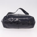 CELINE Circle Shoulder Bag Vinyl Navy Auth gh2044-9