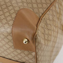 CELINE Macadam Canvas Boston Bag PVC Beige Gold Auth gh2046-9