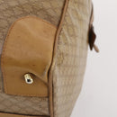 CELINE Macadam Canvas Boston Bag PVC Beige Gold Auth gh2046-15