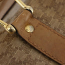 CELINE Macadam Canvas Boston Bag PVC Beige Gold Auth gh2046-10