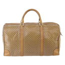 CELINE Macadam Canvas Boston Bag PVC Beige Gold Auth gh2046-2