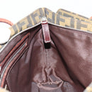 FENDI Zucca Canvas Hand Bag Black Brown Auth gh2047-19