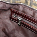 FENDI Zucca Canvas Hand Bag Black Brown Auth gh2047-21