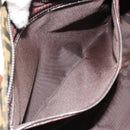 FENDI Zucca Canvas Hand Bag Black Brown Auth gh2047-22