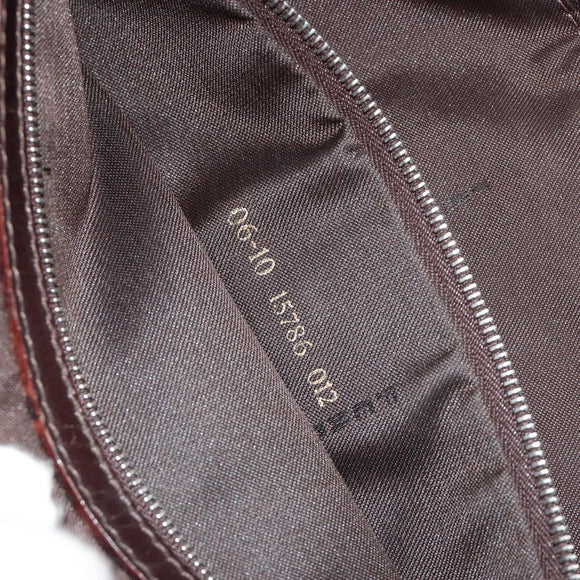 FENDI Zucca Canvas Hand Bag Black Brown Auth gh2047