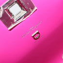 Salvatore Ferragamo Studio Box Hand Bag Leather 2way Pink Silver Auth gh2052SAV-9