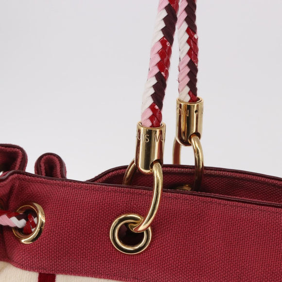 LOUIS VUITTON Cruise line Eponge Tote Bag Pile White M92096 LV Auth gh2053A