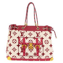 LOUIS VUITTON Cruise line Eponge Tote Bag Pile White M92096 LV Auth gh2053A-13