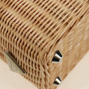PRADA Hand Bag Rattan 2way Pink Silver Auth gh2054A-18