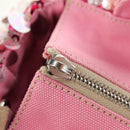 PRADA Hand Bag Rattan 2way Pink Silver Auth gh2054A-24