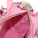 PRADA Hand Bag Rattan 2way Pink Silver Auth gh2054A-26
