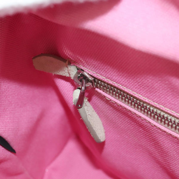 PRADA Hand Bag Rattan 2way Pink Silver Auth gh2054A