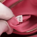 PRADA Hand Bag Rattan 2way Pink Silver Auth gh2054A-11