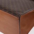 CELINE Macadam Canvas Hand Bag PVC Leather Brown Gold Auth gh2055-16