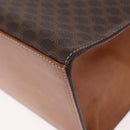 CELINE Macadam Canvas Hand Bag PVC Leather Brown Gold Auth gh2055-18