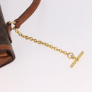CELINE Macadam Canvas Hand Bag PVC Leather Brown Gold Auth gh2055-19