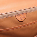 CELINE Macadam Canvas Hand Bag PVC Leather Brown Gold Auth gh2055-21