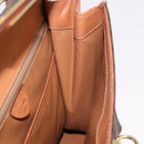 CELINE Macadam Canvas Hand Bag PVC Leather Brown Gold Auth gh2055-22