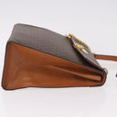 CELINE Macadam Canvas Hand Bag PVC Leather Brown Gold Auth gh2055-3