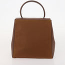 GIVENCHY Hand Bag Leather 2 Set Black Brown Auth gh2056-11