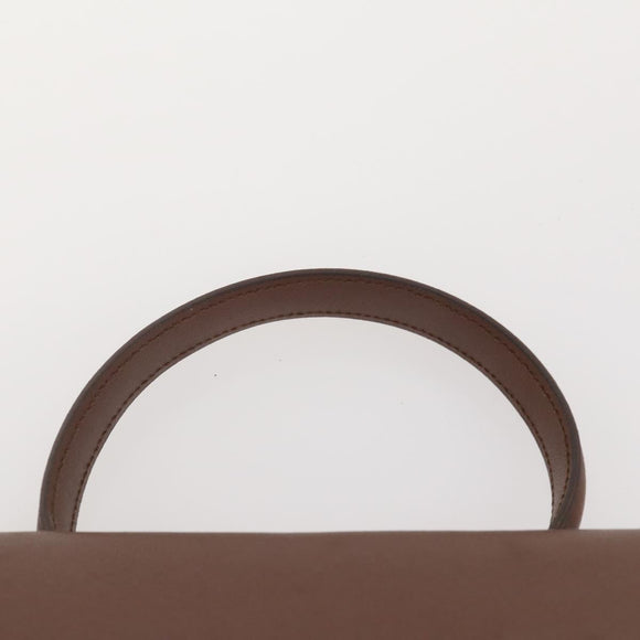 GIVENCHY Hand Bag Leather 2 Set Black Brown Auth gh2056