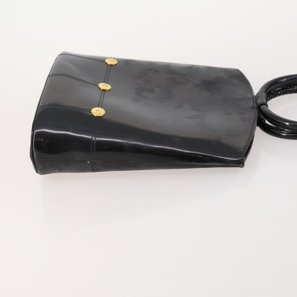 GIVENCHY Hand Bag Leather 2 Set Black Brown Auth gh2056