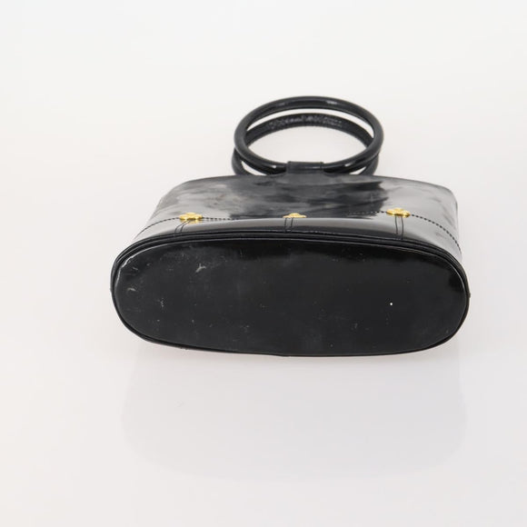 GIVENCHY Hand Bag Leather 2 Set Black Brown Auth gh2056